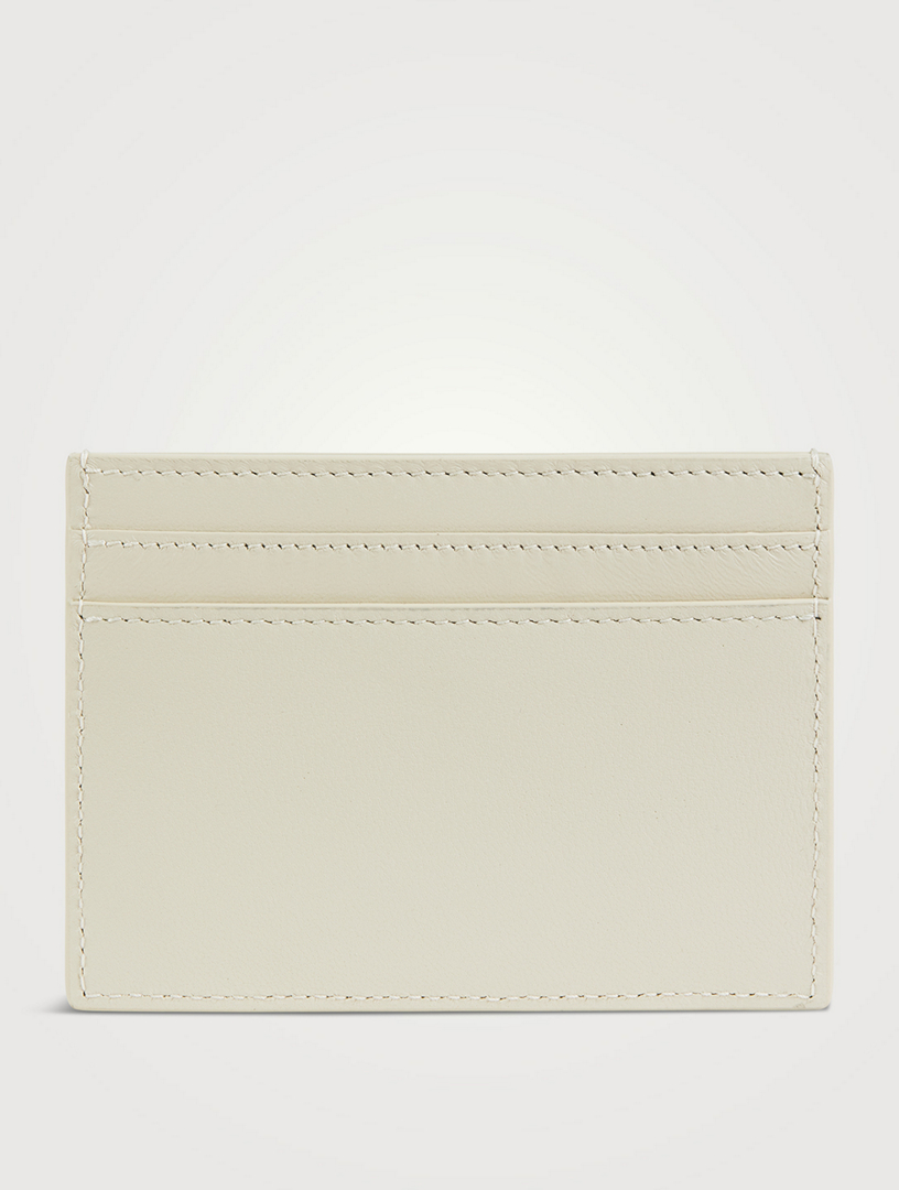 Monogram Leather Card Holder in Beige - Saint Laurent