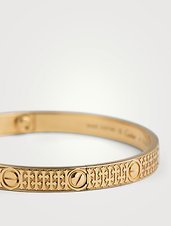 MAD PARIS 18K Gold Cartier Love Cross Bangle Bracelet  Metallic
