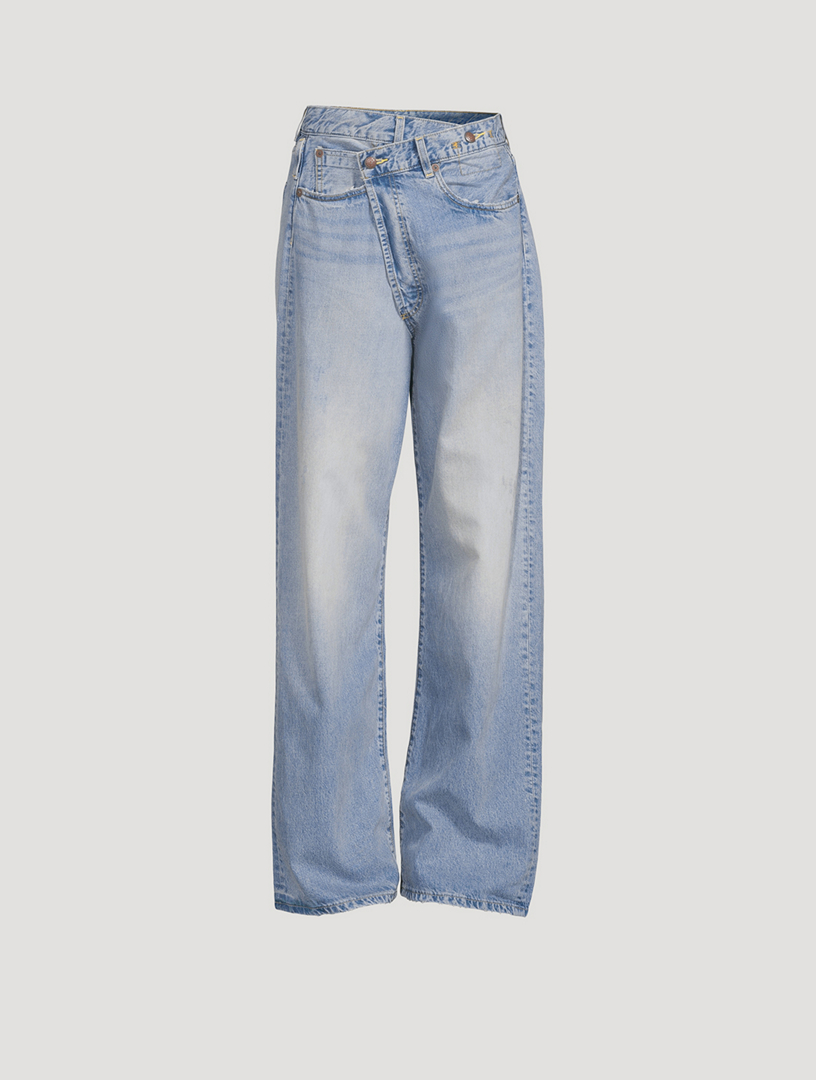 Crossover Wide-Leg Jeans