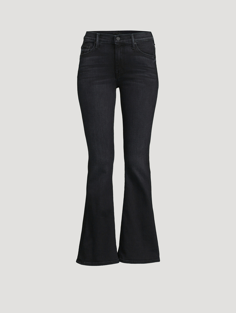 Plus Size High Rise Flared Jeans Black from Vibrant MIU