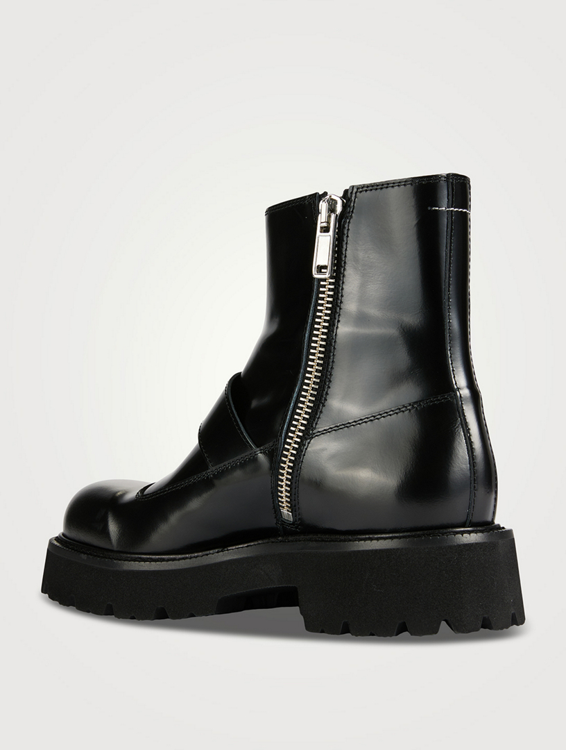 MM6 MAISON MARGIELA Leather Boots With Buckle | Holt Renfrew