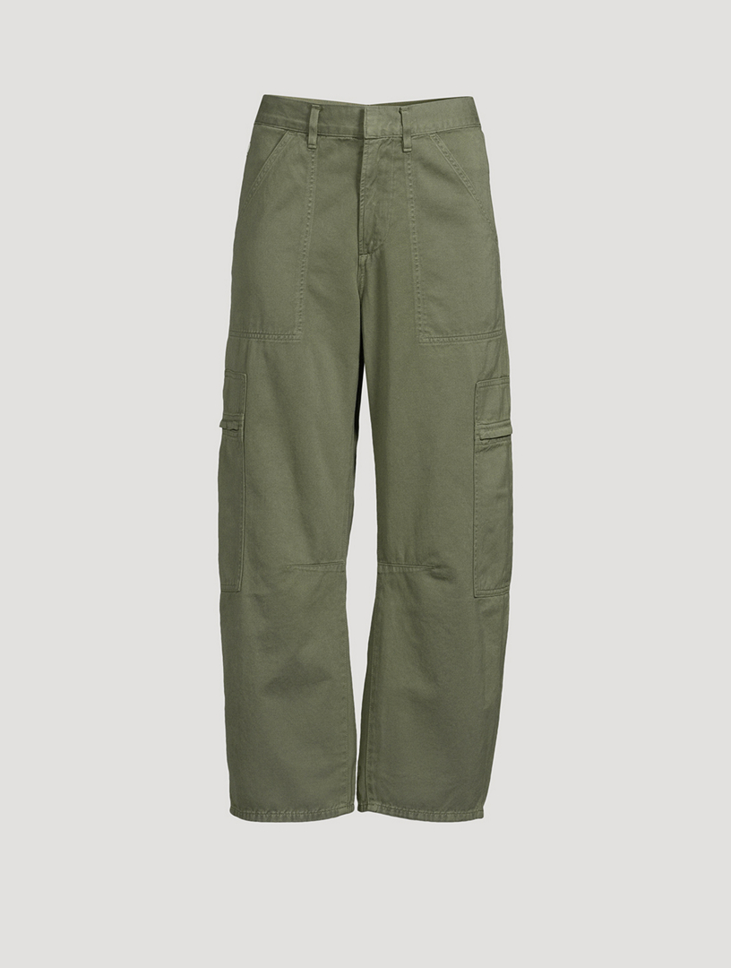 Green Marcelle low-rise organic-cotton cargo trousers, Citizens of  Humanity