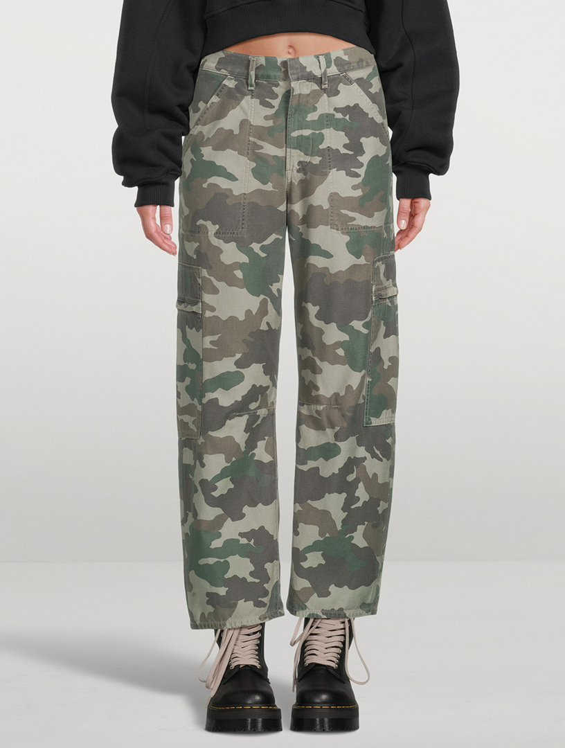 CITIZENS OF HUMANITY Marcelle Low-Slung Cargo Pants In Camo Print ...