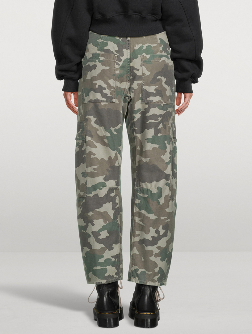 CITIZENS OF HUMANITY Marcelle Low-Slung Cargo Pants In Camo Print ...