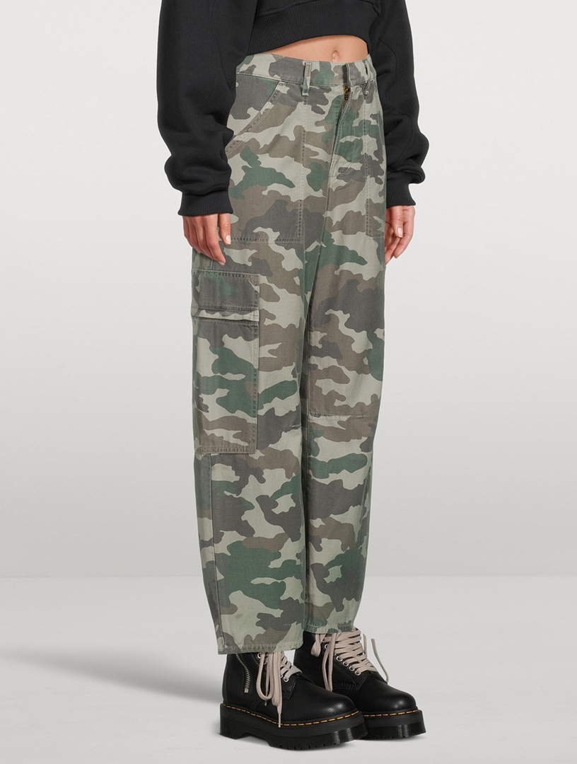 CITIZENS OF HUMANITY Marcelle Low-Slung Cargo Pants In Camo Print ...