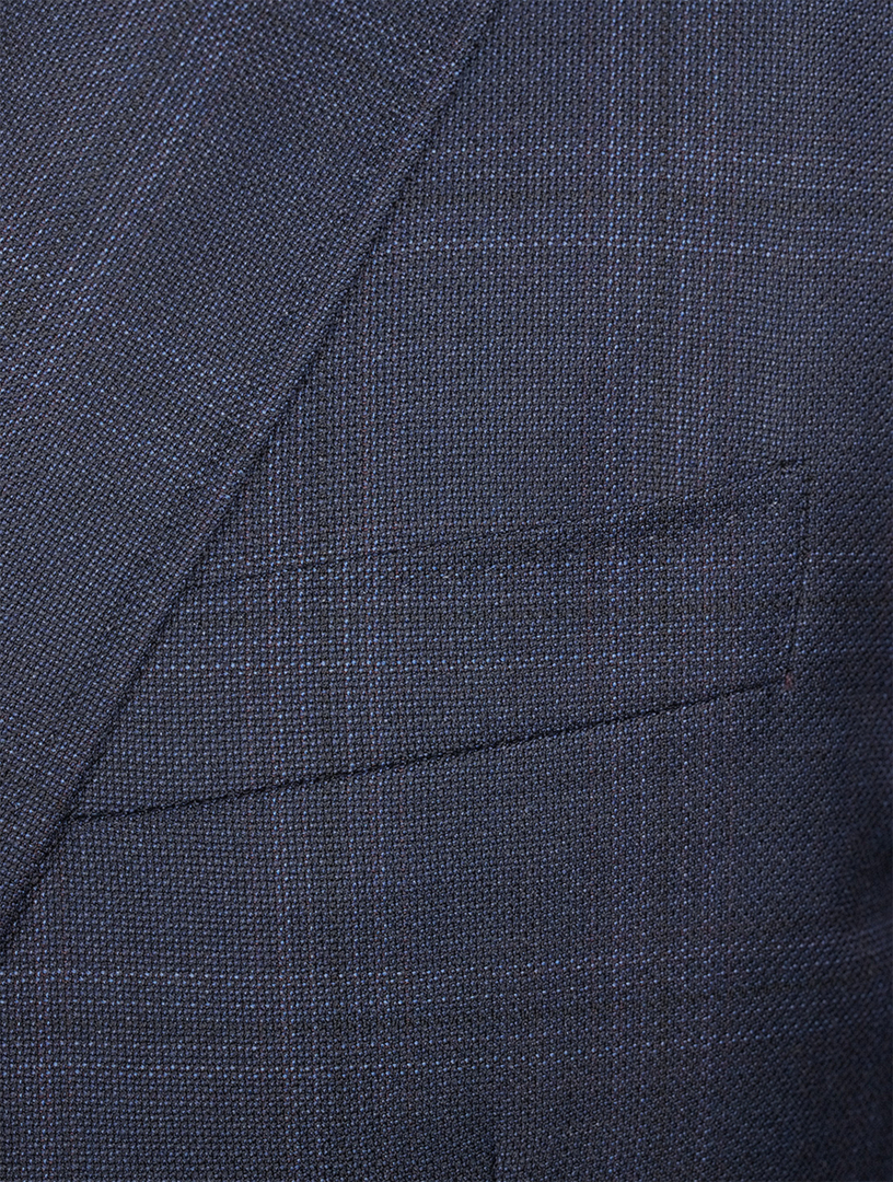 Wool Two-Piece Suit Plaid Print
