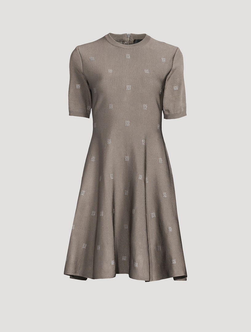 GIVENCHY 4G Jacquard Mini Dress  Grey