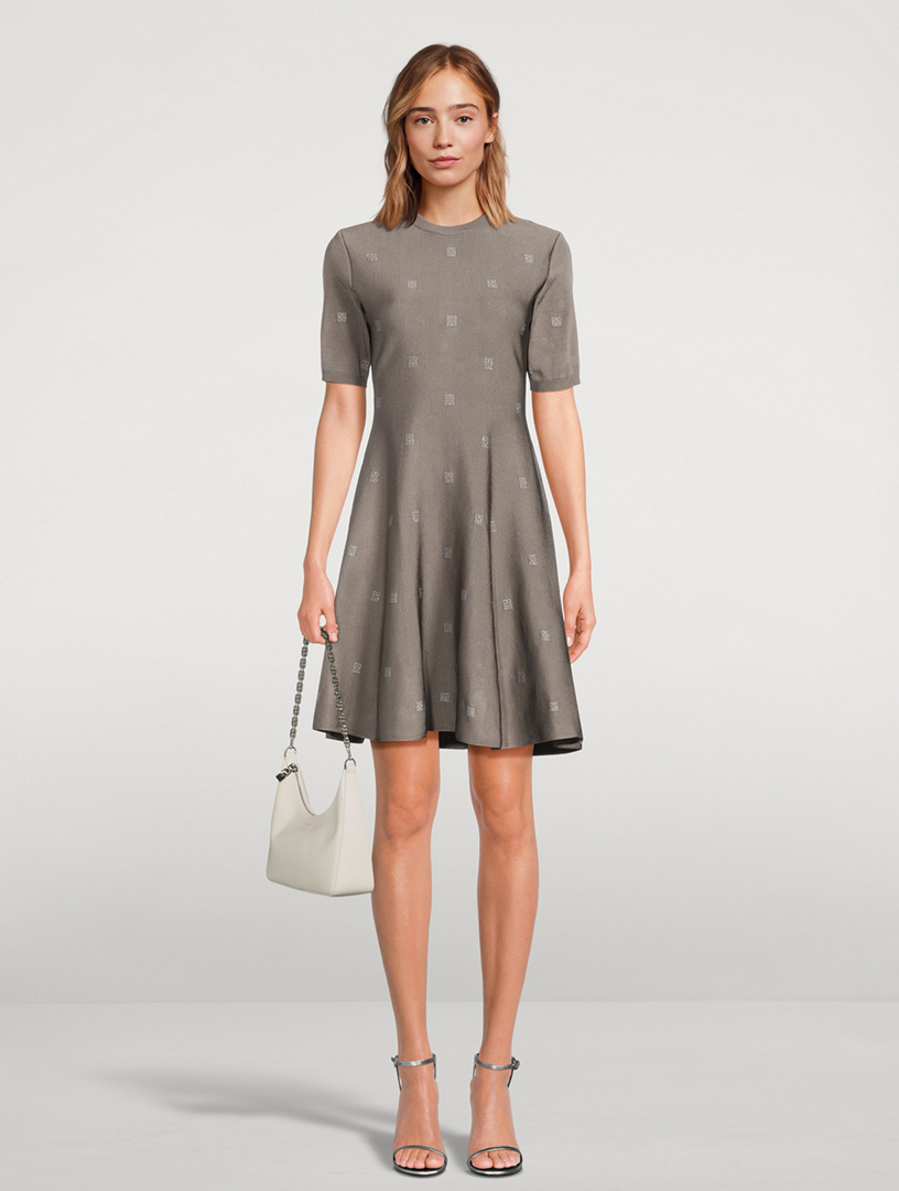 GIVENCHY 4G Jacquard Mini Dress  Grey