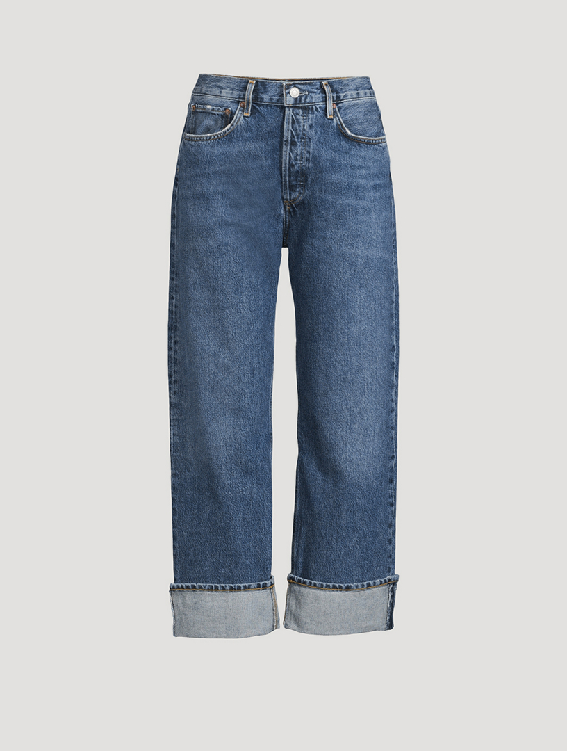 J31 high-rise cropped wide leg denim jeans