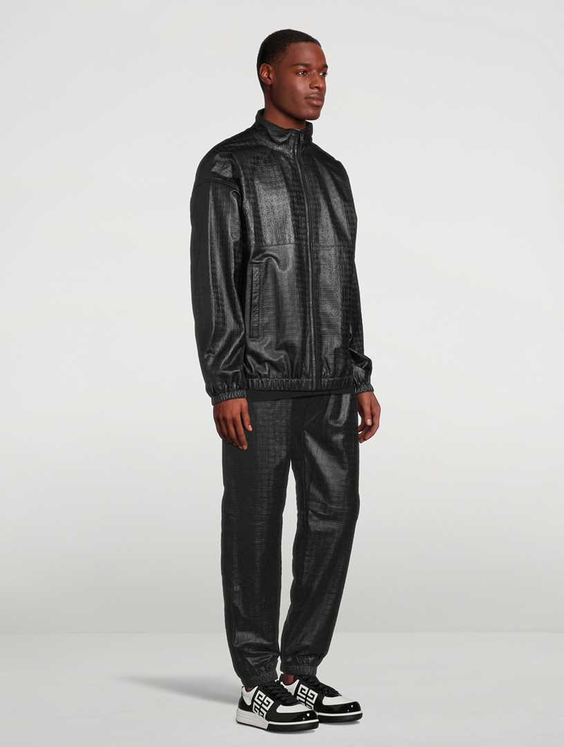 4G Leather Track Jacket