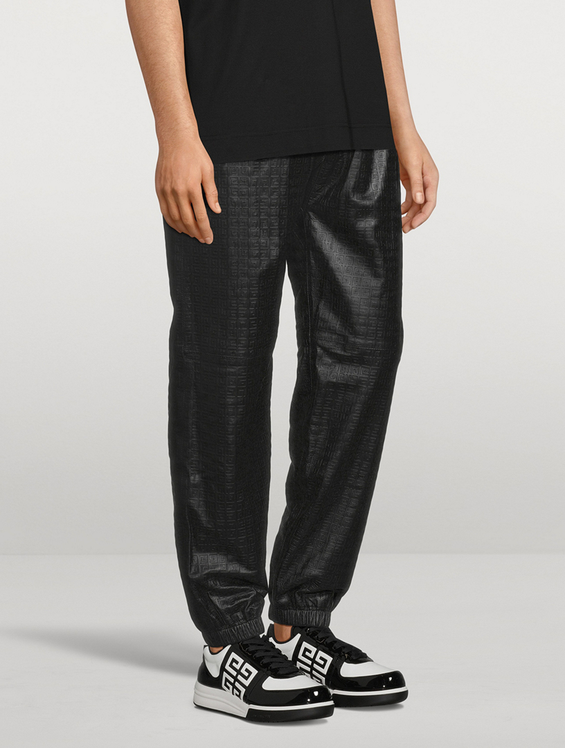 GIVENCHY 4G Leather Jogger Pants