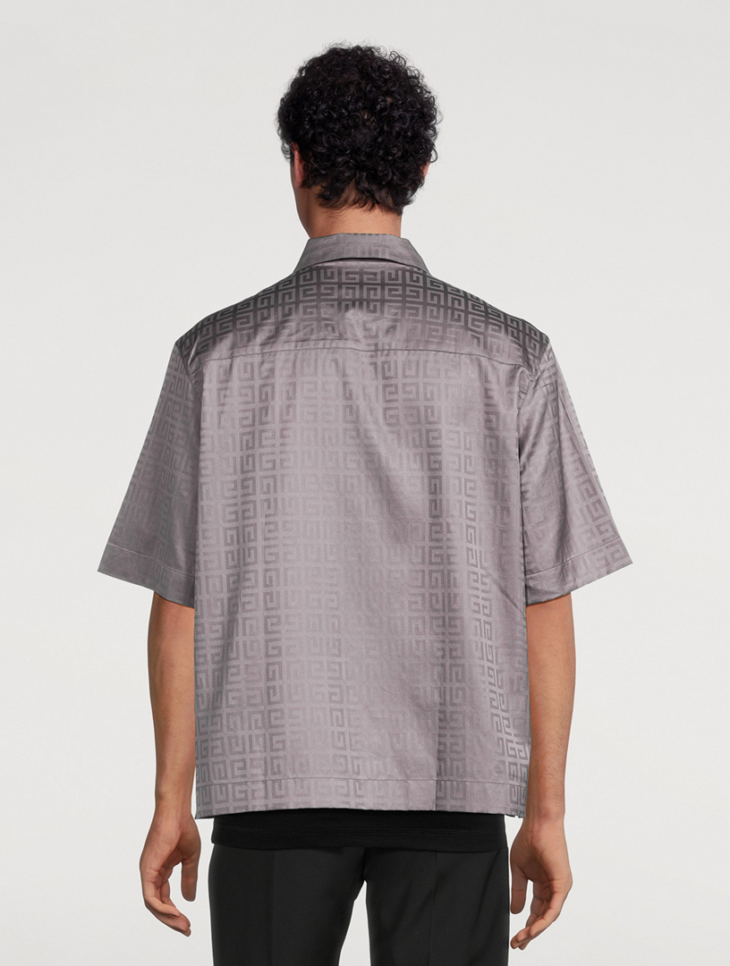 GIVENCHY 4G Jacquard Zip Boxy Shirt | Holt Renfrew
