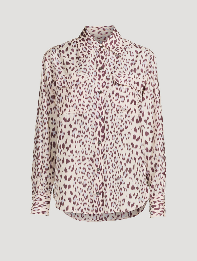 Cody Silk Shirt In Leopard Print