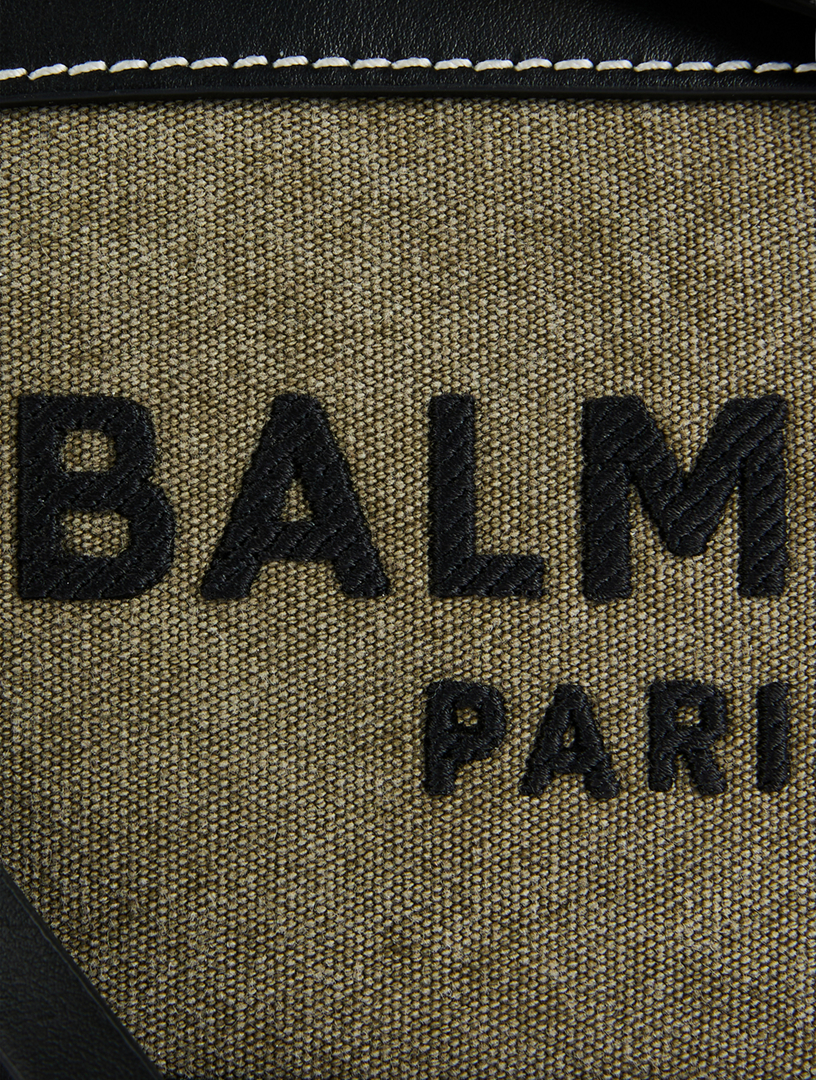 BALMAIN Sac reporteur B-Army en toile  Vert