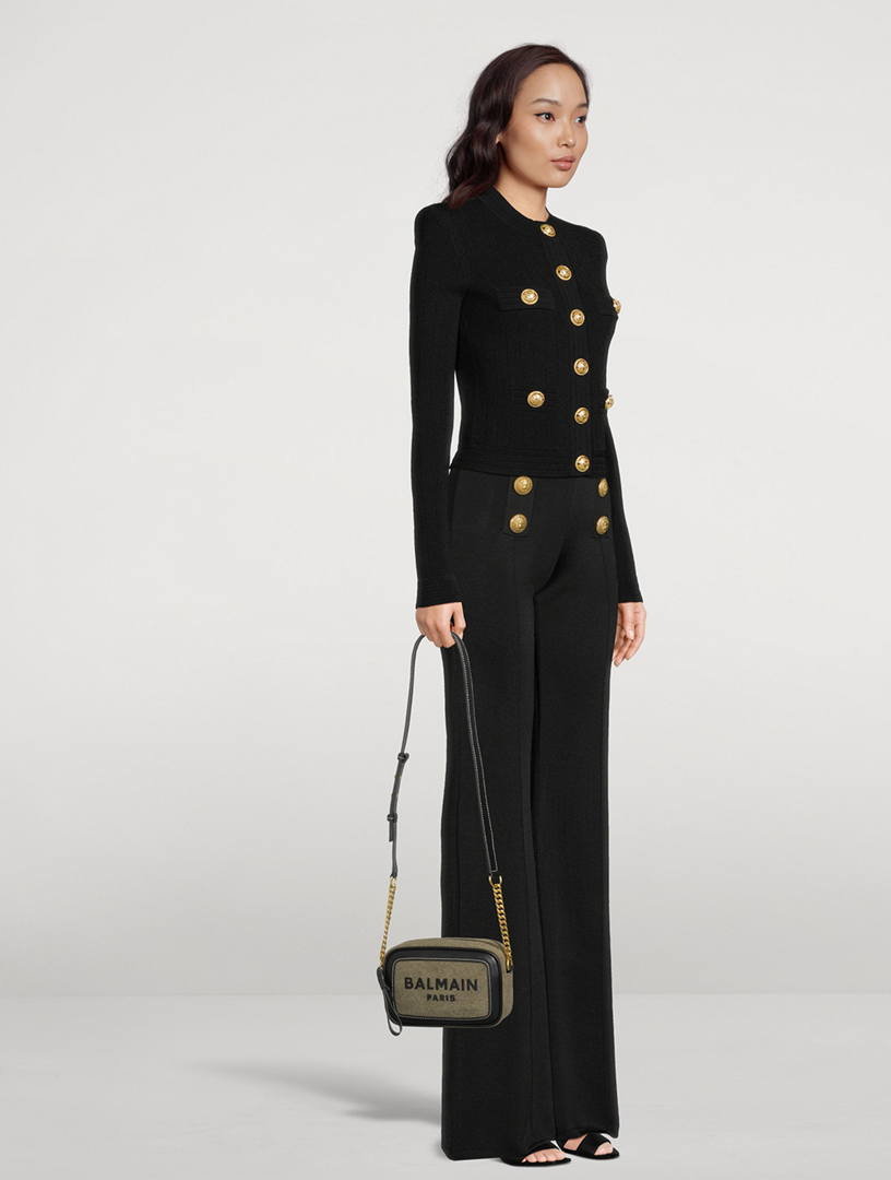 BALMAIN Sac reporteur B-Army en toile  Vert