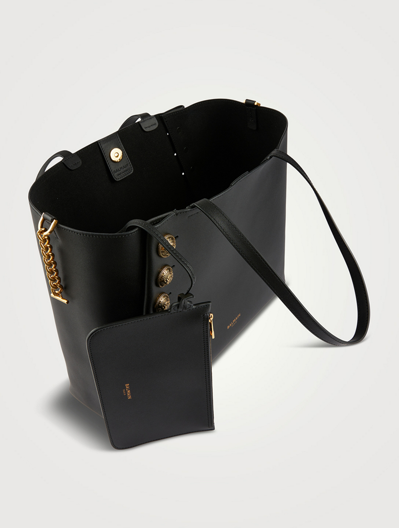 BALMAIN Emblème Leather Tote Bag | Holt Renfrew