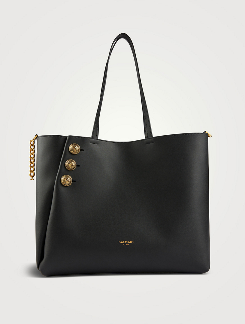 BALMAIN Emblème Leather Tote Bag | Holt Renfrew