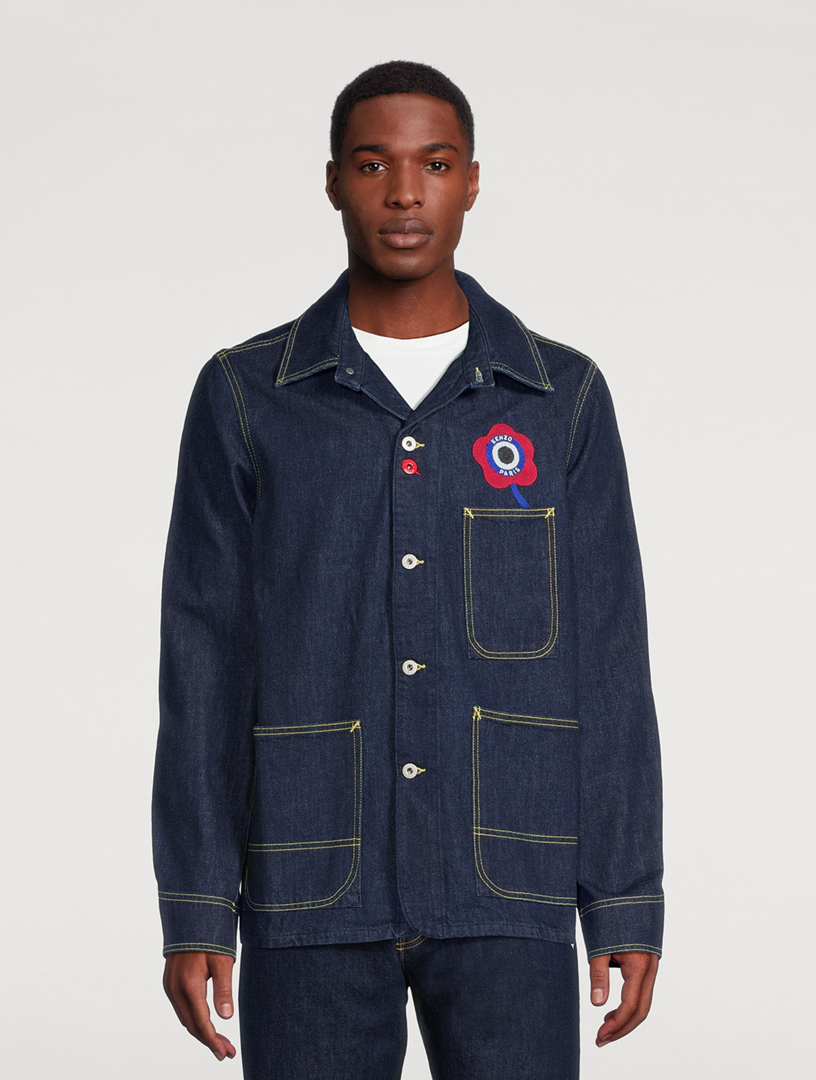 Kenzo Men's Poppy Denim Workwear Jacket