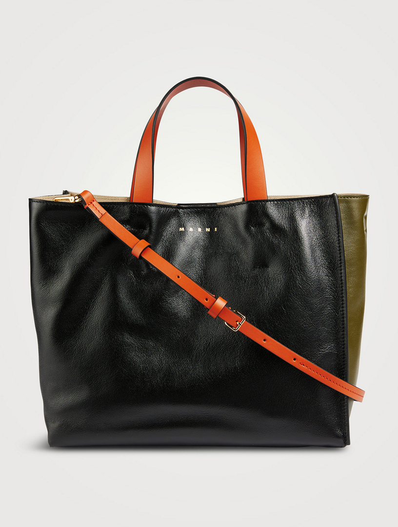 Small Museo Leather Tote Bag