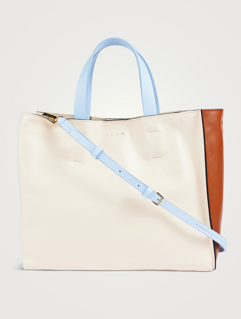 Small Museo Leather Tote Bag