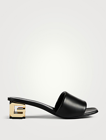 G Cube Leather Mules