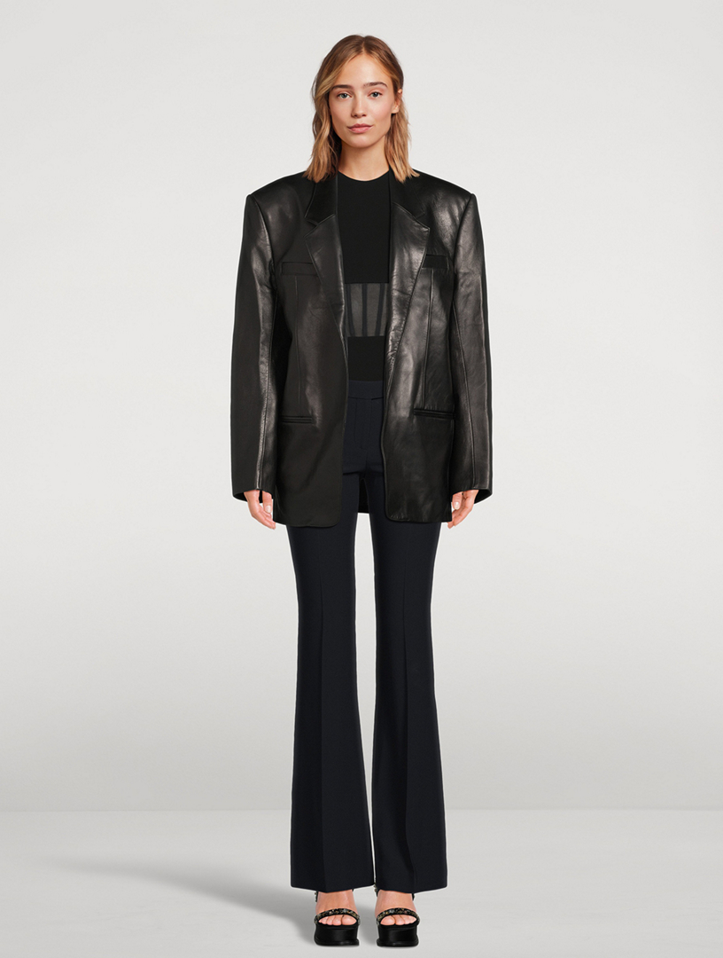 ALEXANDER WANG Boxy Leather Blazer Holt Renfrew