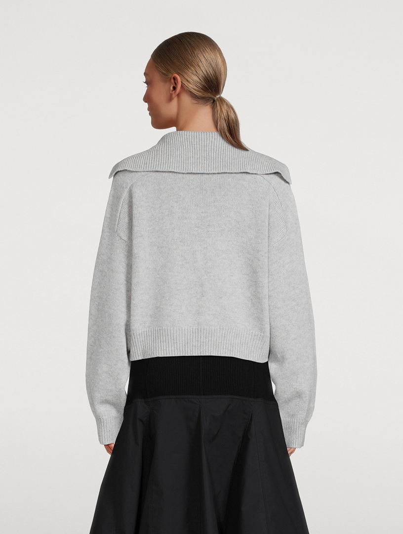 LOULOU STUDIO Aksi Wool And Cashmere Polo Sweater | Holt Renfrew