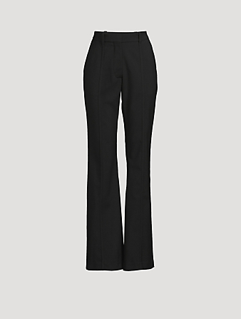 Wool Stretch Tailored Bootcut Pants