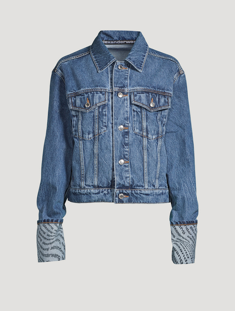 Denim Jacket With Wave Cuff