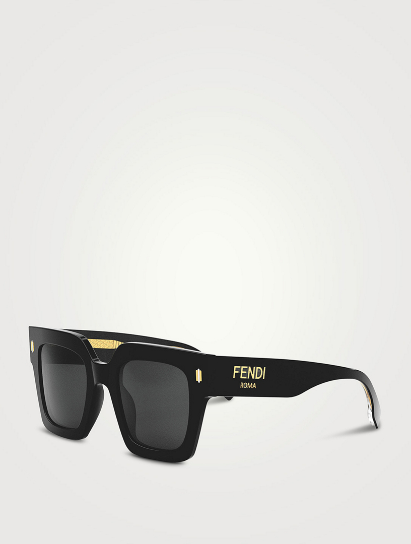 Buy the Fendi Fendirama Brown Rectangle Sunglasses