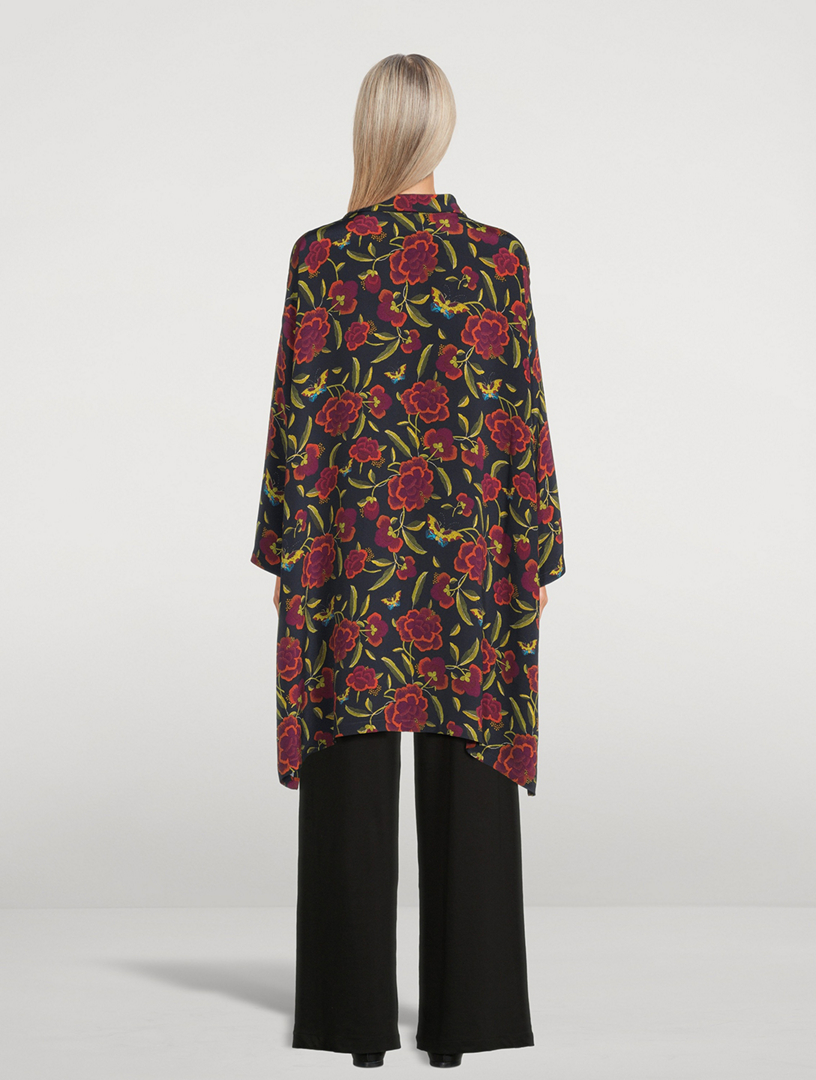 Silk Shirt Floral Print