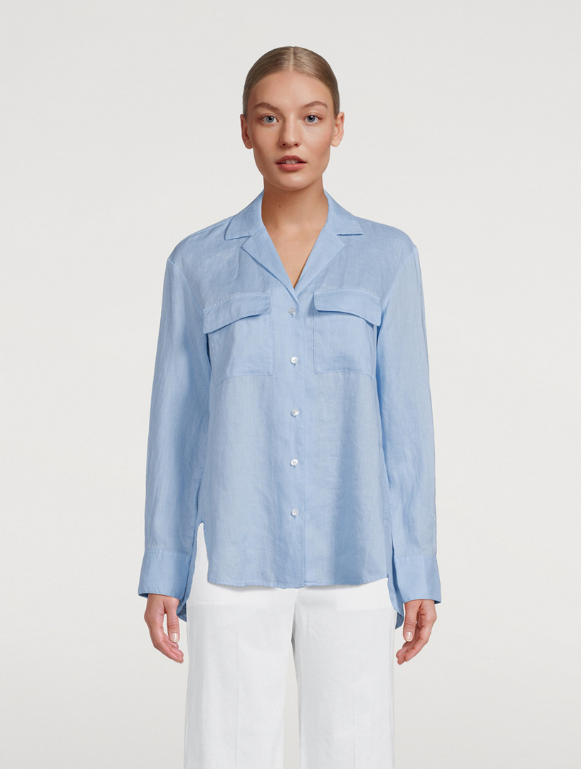 THEORY Linen Utility Shirt | Holt Renfrew Canada