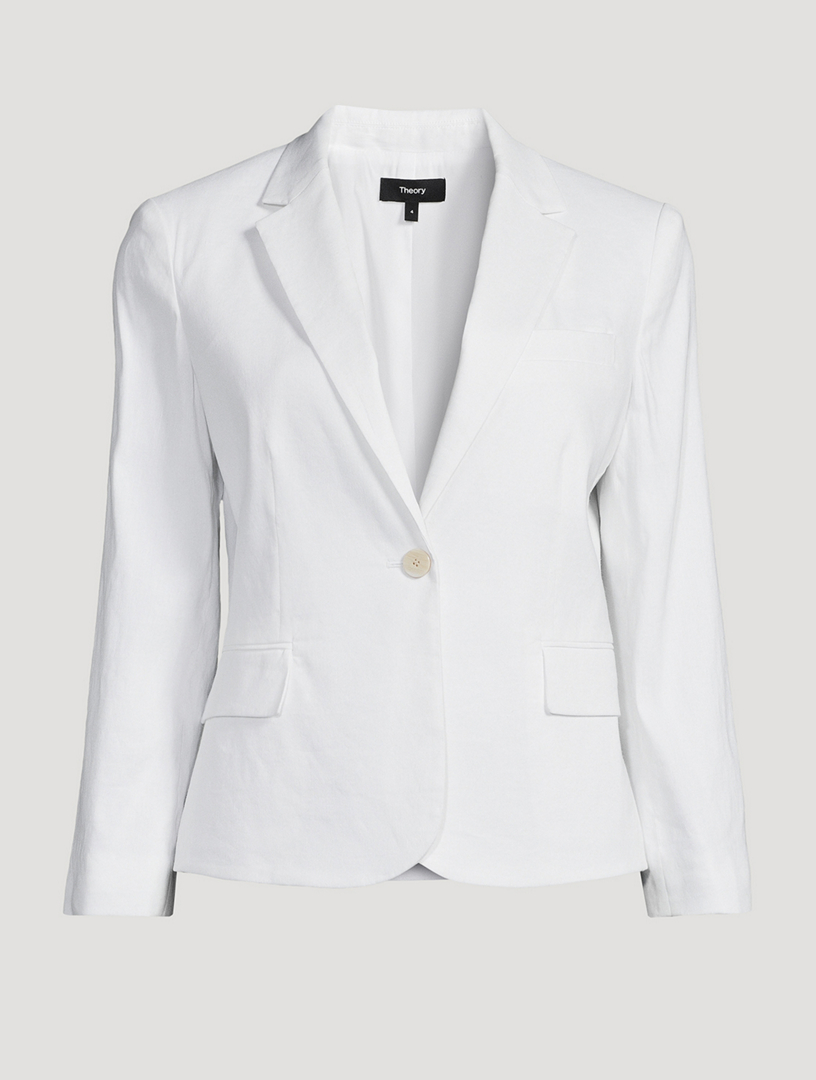 THEORY Good Linen Shrunken Blazer Holt Renfrew Canada