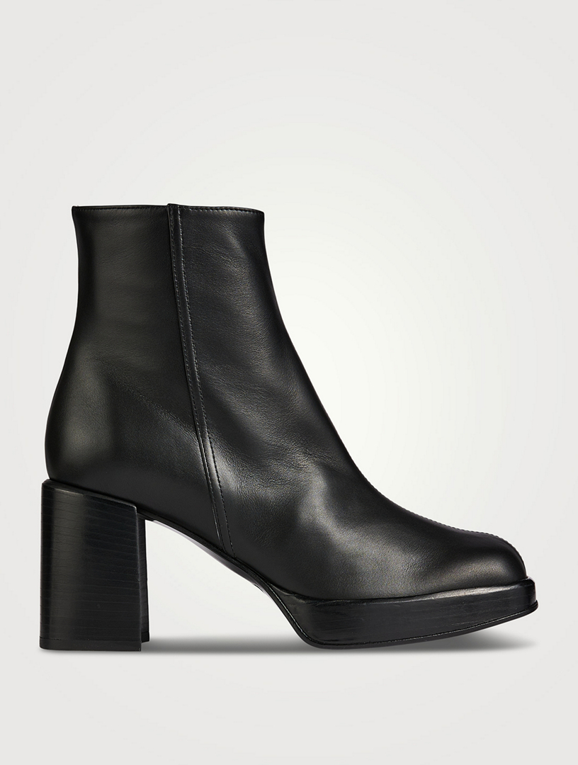 Patent leather chunky heel on sale boots