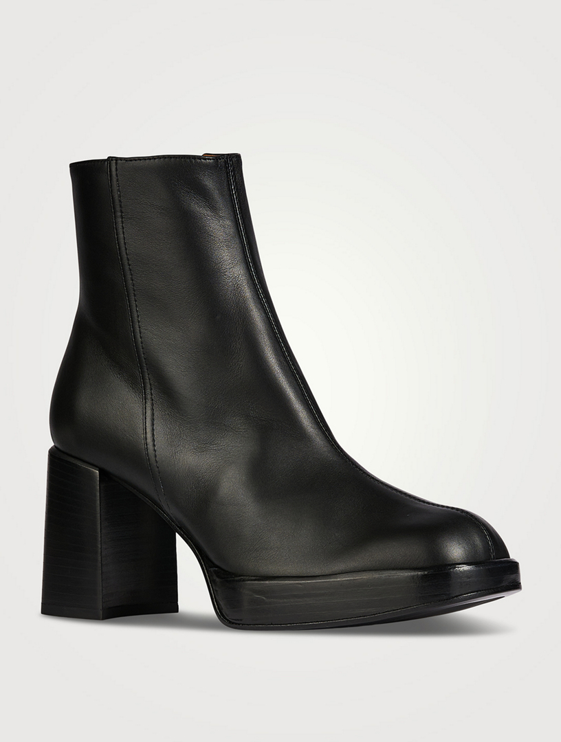 TOD S Leather Platform Ankle Boots Holt Renfrew