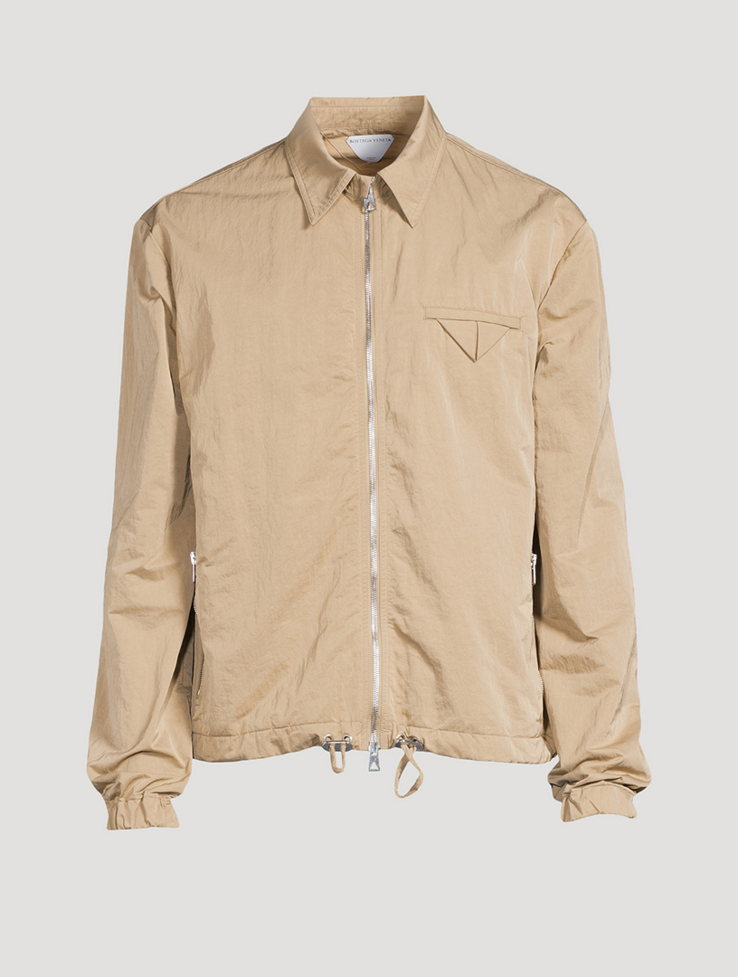 Viscose Bomber Jacket With Toile Iconographe Print for Man in Beige/black