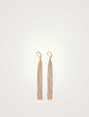 Champagne Sparks Beaded Drop Earrings