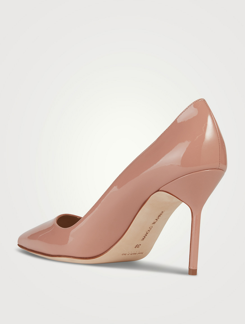 Manolo Blahnik BB Patent Point-Toe Pump, Hot Pink