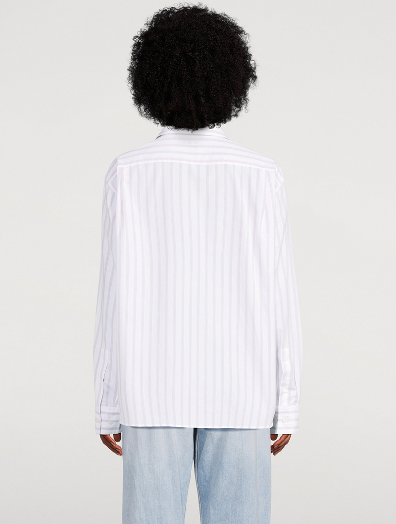 ACNE STUDIOS Cotton Long-Sleeve Shirt In Striped Print | Holt Renfrew