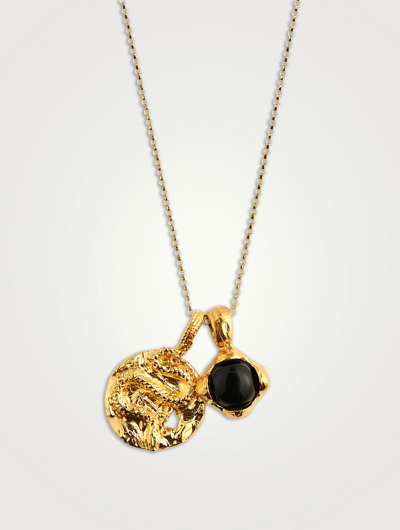 ALIGHIERI The Medusa And The Shield Onyx Necklace Holt Renfrew