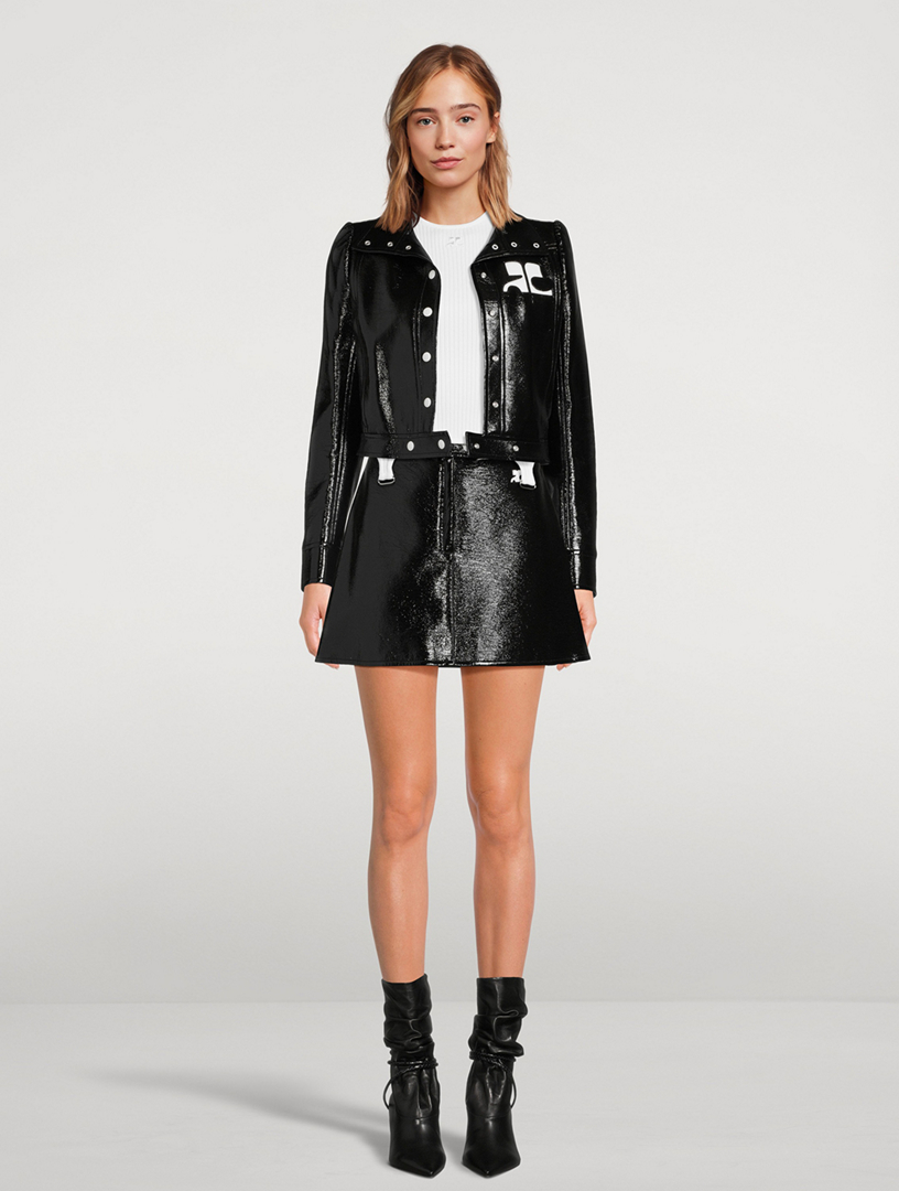 Veste courreges vinyle noire hot sale