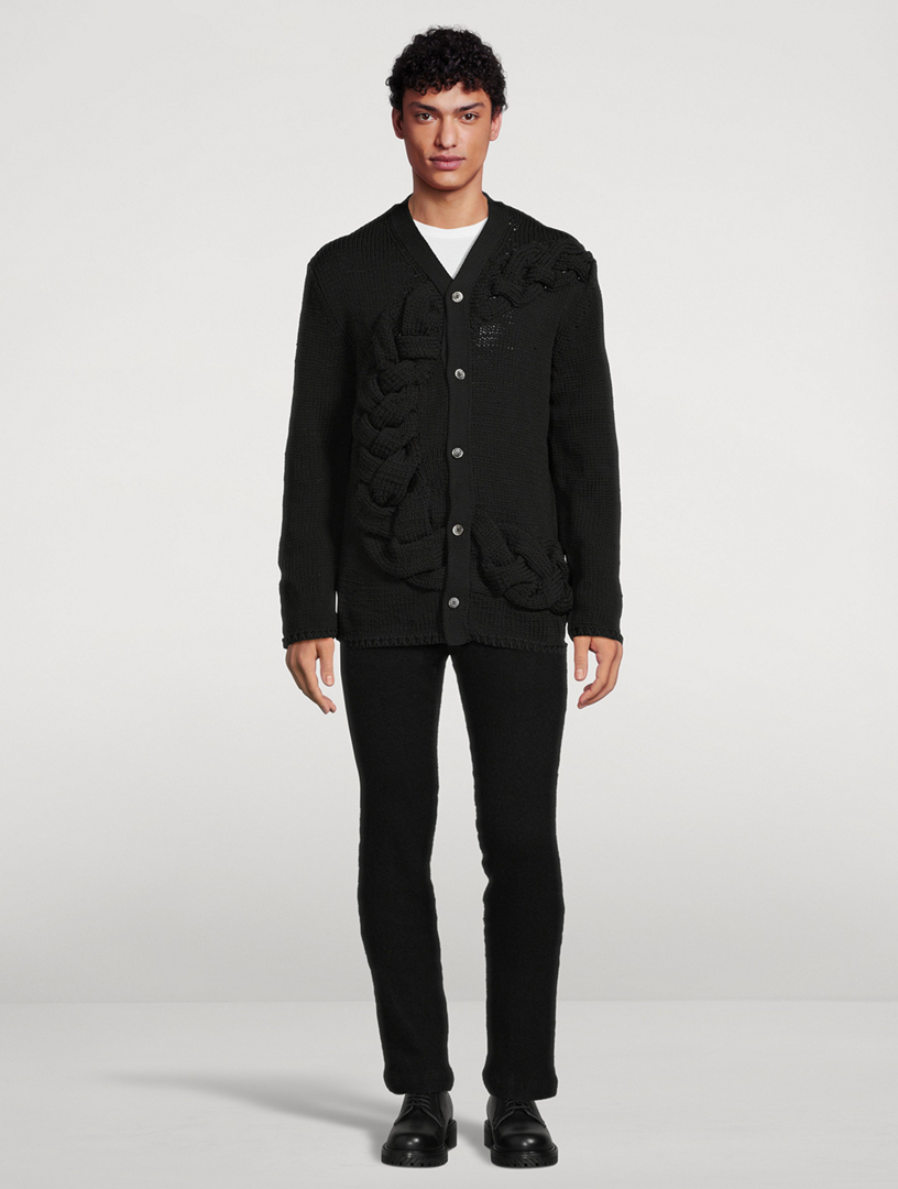 COMME DES GARÇONS HOMME PLUS Braided V-Neck Cardigan | Holt