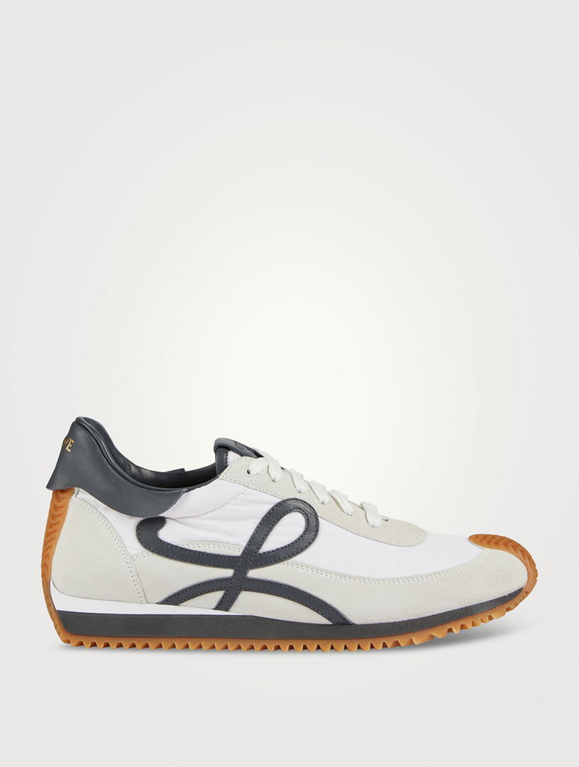 Nylon And Suede Flow Runner Sneakers