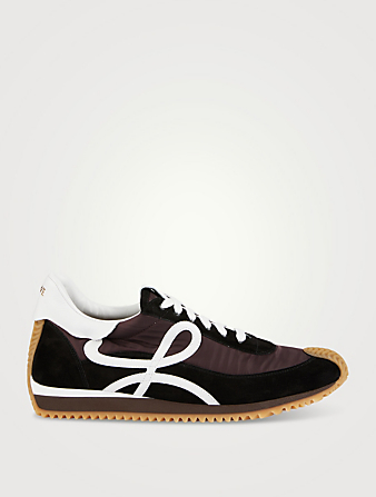 Nylon And Suede Flow Runner Sneakers