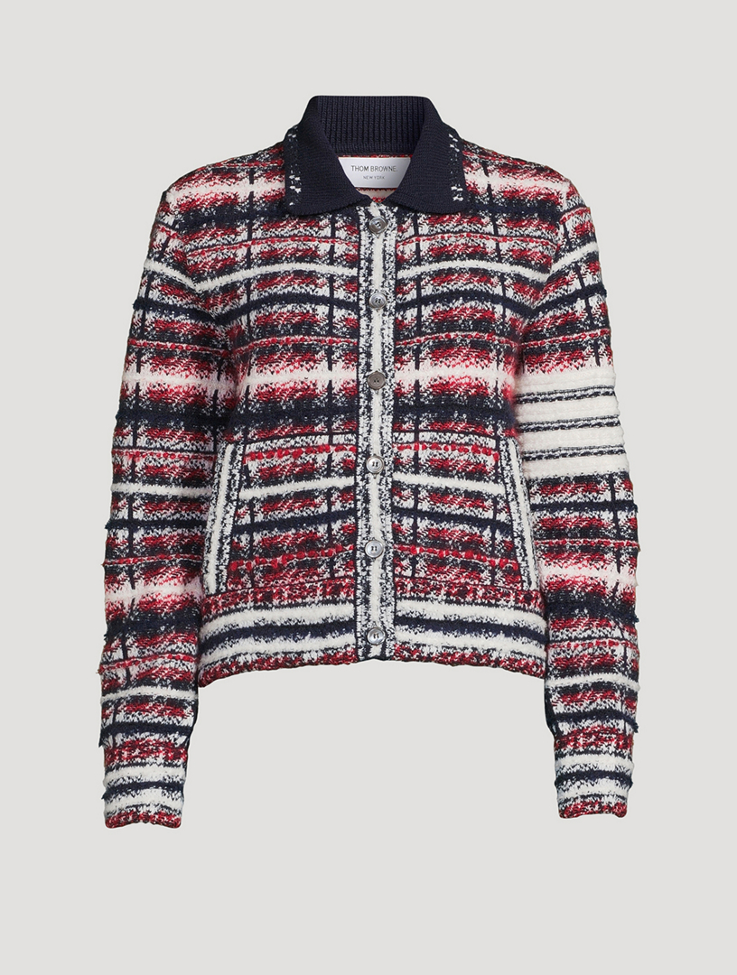 THOM BROWNE Tartan Jacquard Jacket | Holt Renfrew