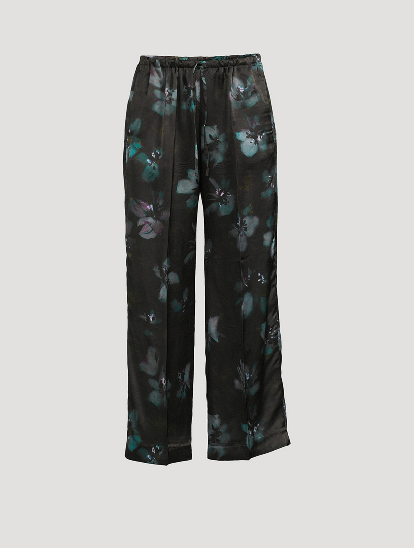 multicolored floral-print elasticated-waist trousers DRIES VAN