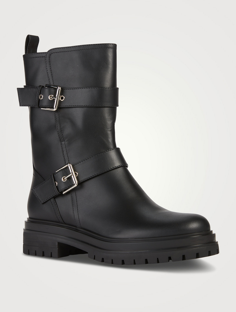 Thiago Leather Combat Boots