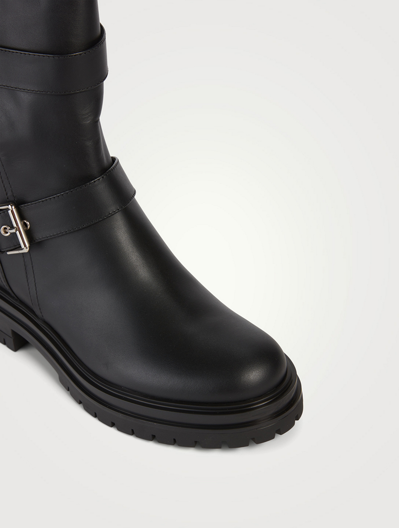 Thiago Leather Combat Boots