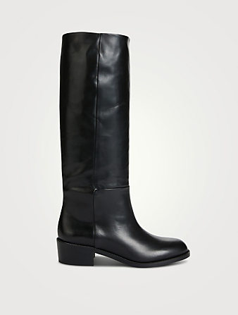 Sellier Leather Knee-High Boots