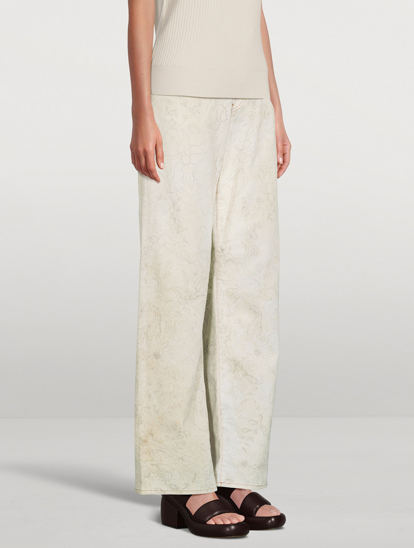 Peyton Wide-Leg Jeans Floral Print